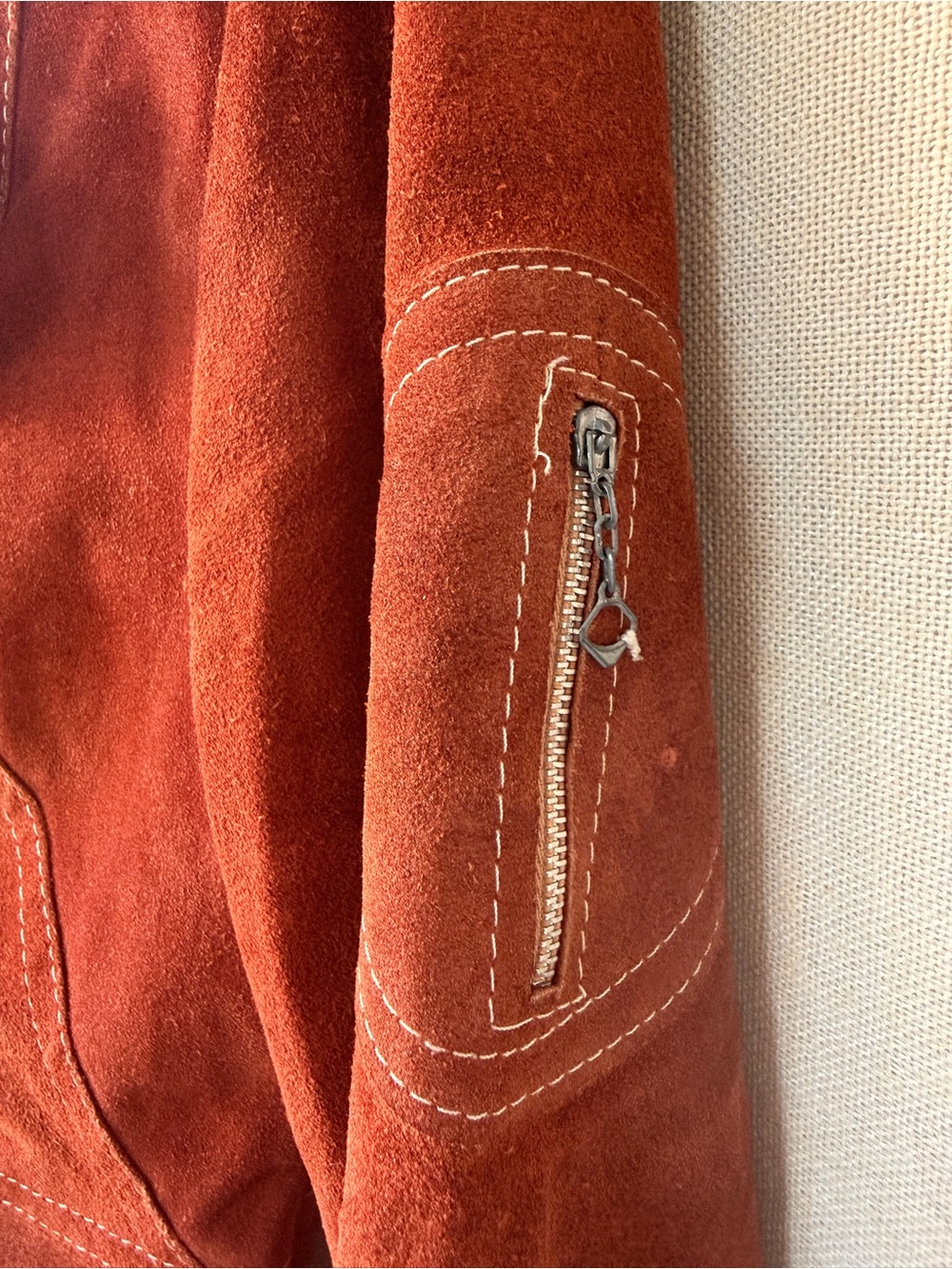 Women’s Rust Suede Button-Front Jacket - Picture 4 of 12